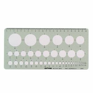 ドラパス 三幸製図 ドラパステンプレート P-2 円定規 ブルー No.31-623