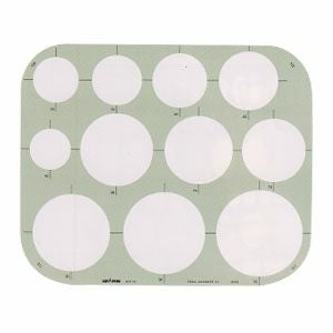 ドラパス 三幸製図 ドラパステンプレート P-2 円定規 ブルー No.31-623