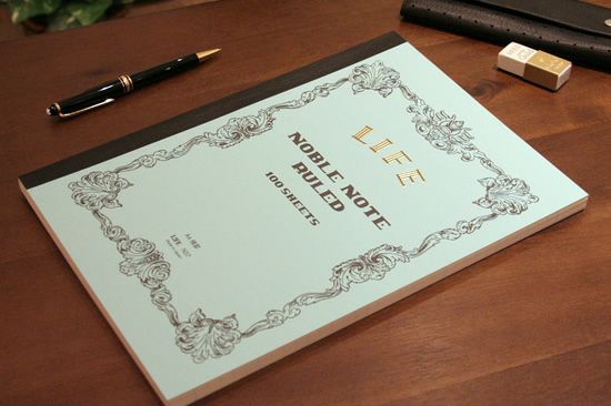 ライフ LIFE ノーブルノート A4 8mm横罫[ブルー] 通販 文房具の和気文具