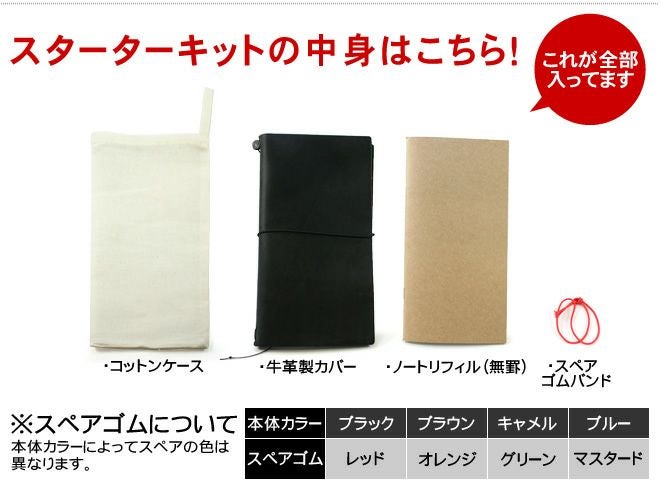トラベラーズノート TRAVELER'S Notebook スターターキット【名入れ