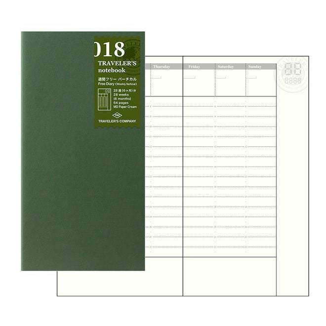 手帳 2026年 トラベラーズノート TRAVELER'S Notebook 週間バーチカル