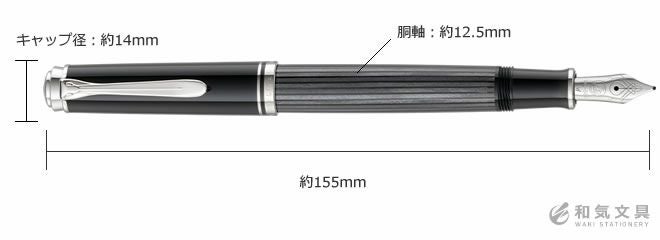 ペリカン Pelikan スーベレーンM405 ブラックストライプ 万年筆【名