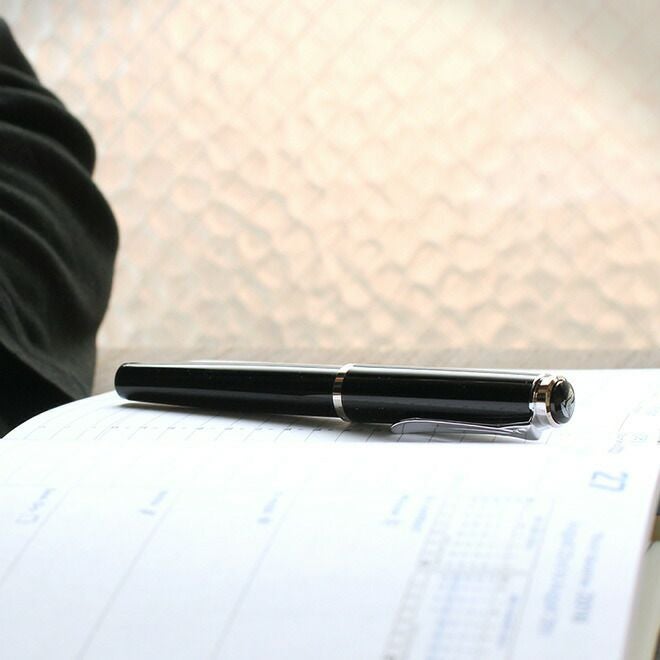 ペリカン Pelikan クラシックP205 ブラック シルバー 万年筆 両用式