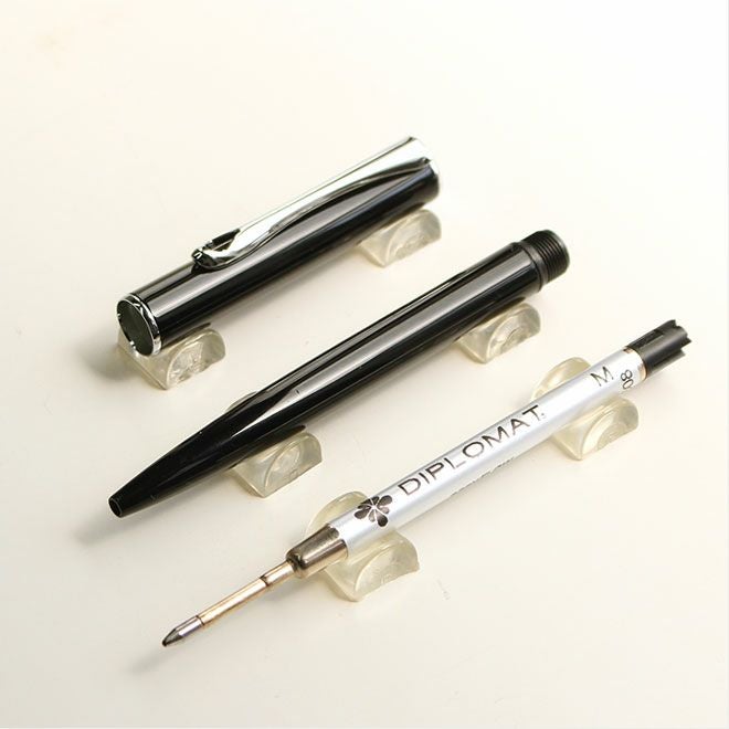 ディプロマット DIPLOMAT トラベラー ブラック ボールペン【名入れ