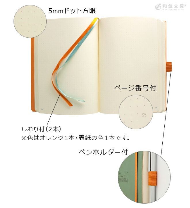 ロディア ゴールブック goalbook A5サイズ ページ番号付 5mmドット方眼