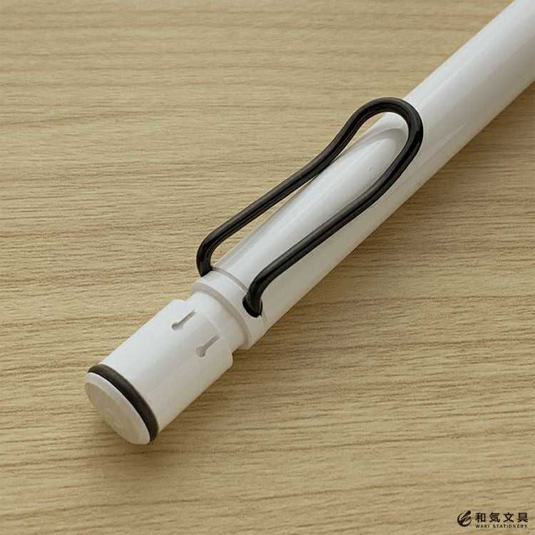 限定】ラミー LAMY サファリ ホワイト ブラッククリップ ペンシル 0.5