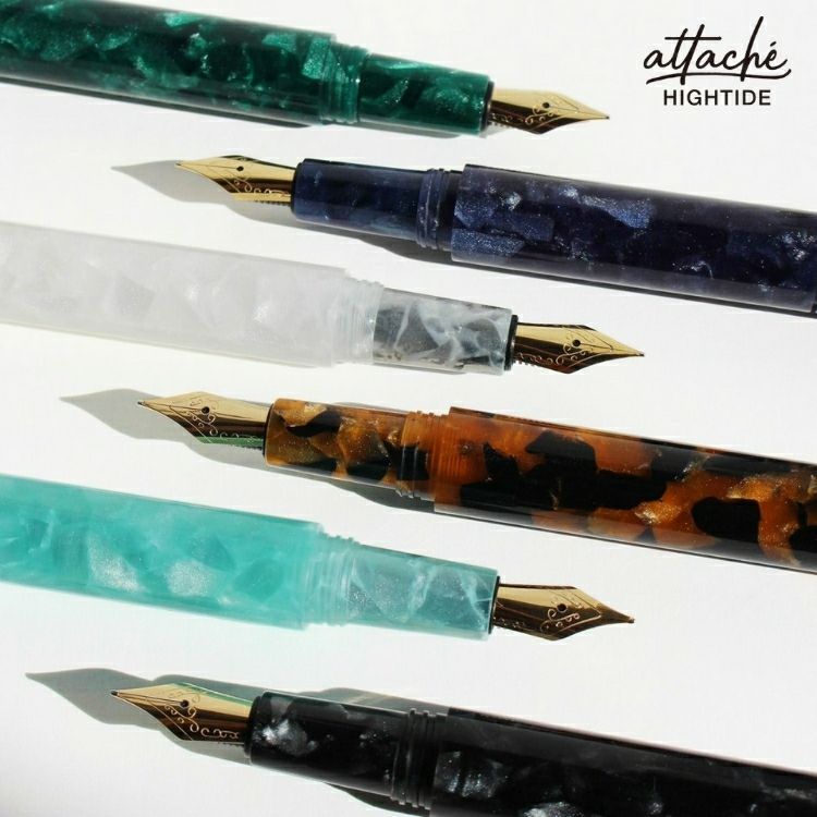 ハイタイド HIGHTIDE アタシェ attache マーブル万年筆 ◇ 通販 文房具