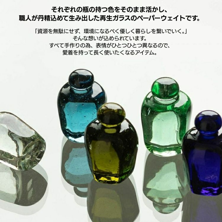 ハイタイド HIGHTIDE アタシェ attache 再生ガラスペーパーウェイト