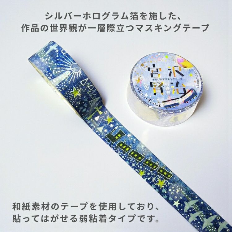 シール堂 きらぴかマスキングテープ 宮沢賢治幻燈館 15mm幅 vol.2