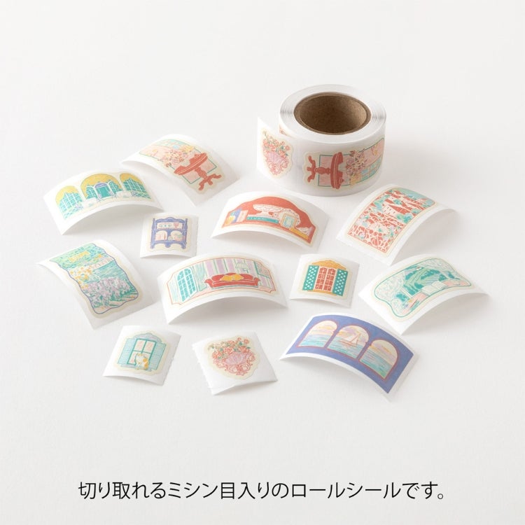 ミドリ ゆるログ ロールシール midori yurulog ◇ 通販 文房具の和気文具