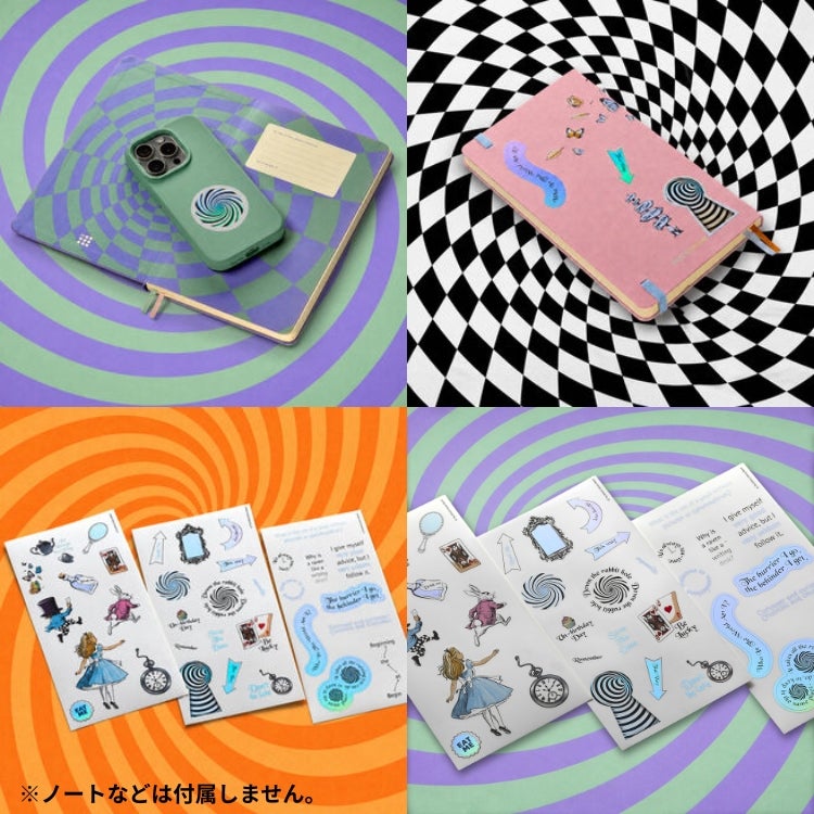 限定 モレスキン アリス イン ワンダーランド ステッカーセット 3枚入